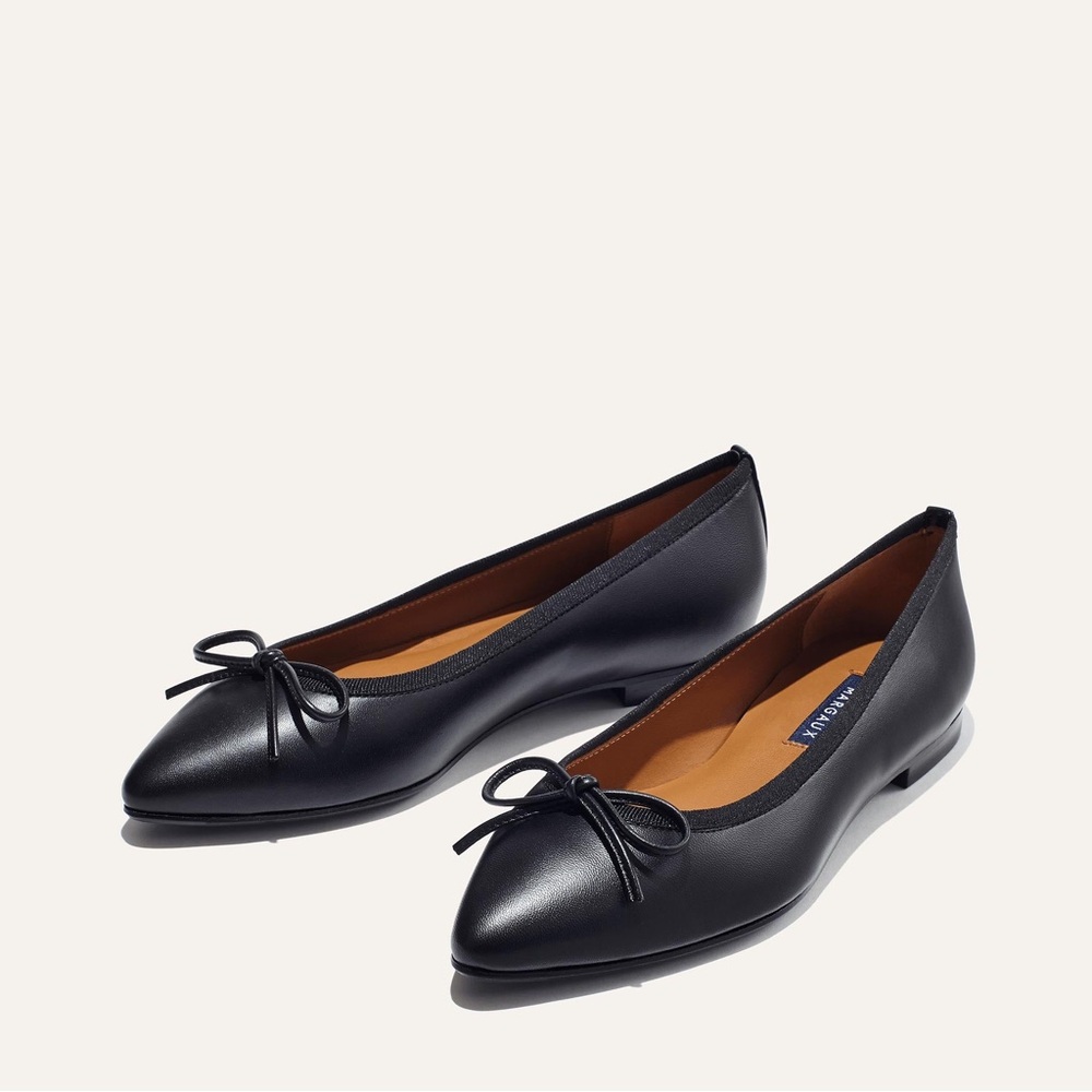 Margaux the Pointe Black Flats